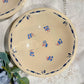 Petit plat creux porcelaine vintage K&g Luneville "Flore" 1950s petites fleures bleues