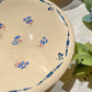 Petit plat creux porcelaine vintage K&g Luneville "Flore" 1950s petites fleures bleues