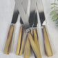 Lot de 6 couteaux de table vintage en corne