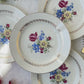 4 Assiettes plates en porcelaine vintage motif fleuri Sarreguemines 5261 -Vaisselle vintage fleurie -Vaisselle Française Assiettes-vintage