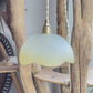 Suspension baladeuse abat-jour en verre dépoli vintage ambré – Lumière douce – Personnalisable