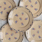 5 Petites assiettes porcelaine vintage K&g Luneville "Flore" 1950s petites fleures bleues