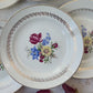6 Vintage porcelain dinner plates with floral pattern, Sarreguemines 5261 - Vintage floral tableware - French tableware - Vintage plates