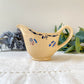 Saucière porcelaine vintage K&g Luneville "Flore" 1950s petites fleures bleues
