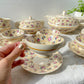 Robj Paris tea and coffee set, core in yellow floral porcelain – Vintage Art Deco style