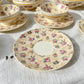 Service à thé café Robj Paris noyau en porcelaine jaune fleuri – Style Art déco vintage