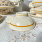 Service à thé café Robj Paris noyau en porcelaine jaune fleuri – Style Art déco vintage