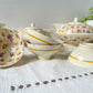 Service à thé café Robj Paris noyau en porcelaine jaune fleuri – Style Art déco vintage