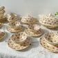 Service à thé café Robj Paris noyau en porcelaine jaune fleuri – Style Art déco vintage
