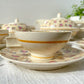 Service à thé café Robj Paris noyau en porcelaine jaune fleuri – Style Art déco vintage