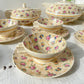 Service à thé café Robj Paris noyau en porcelaine jaune fleuri – Style Art déco vintage