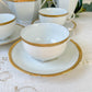Service à café vintage en porcelaine blanche doré Epiag czechoslovakia