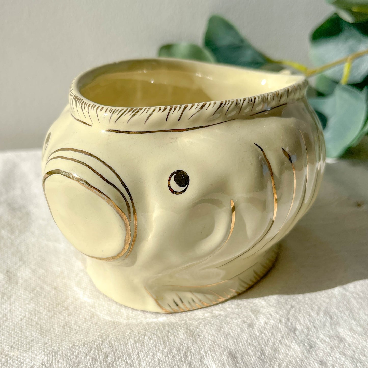 Service poisson vintage italien La Quercia – Assiettes & coupelles en céramique – Art de la table Italie années 50