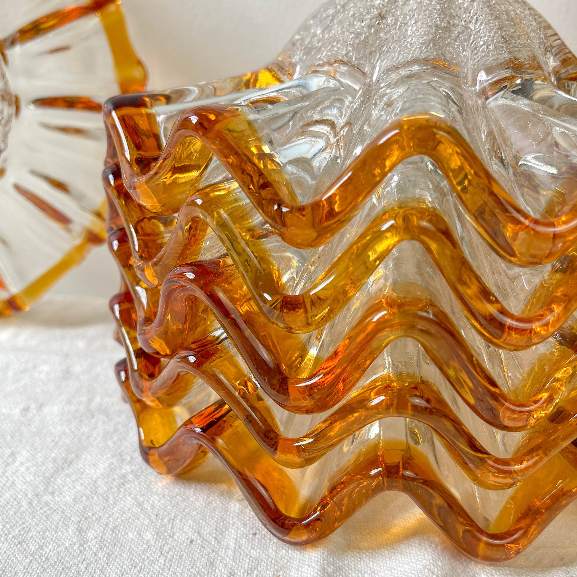 Suspension baladeuse abat-jour en verre Murano vintage – Lumière douce – Personnalisable