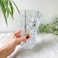 Petit Vase vintage en Cristal D'Arques motif géométrique