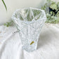 Petit Vase vintage en Cristal D'Arques motif géométrique