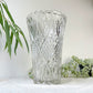 Vase vintage en verre motif géométrique