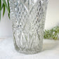 Vase vintage en verre motif géométrique