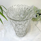 Vase vintage en verre motif géométrique