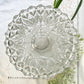 Vase vintage en verre motif géométrique