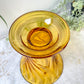 Vase vintage en verre ambre