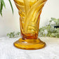 Vase vintage en verre ambre
