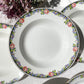6 Assiettes creuses en Porcelaine opaque DIGOIN motif fleuris "3984"