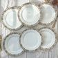 6 Assiettes plates porcelaine LIMOGES B&C motif fleuris