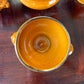 6 Bols à soupe à l'oignon en grès émaillé ocre