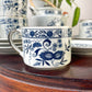 Service à Thé en grès Japonais motif Bleu Danube "Oignon bleu"