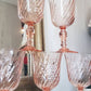 6 Verres à eau Luminarc modèle "ROSALINE" en verre dépression rose 20 cl - violn.fr