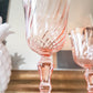 6 Verres à Vin blanc Luminarc modèle "ROSALINE" en verre dépression rose 10 cl - violn.fr