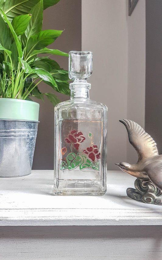 Carafe en verre vintage style Art déco - violn.fr