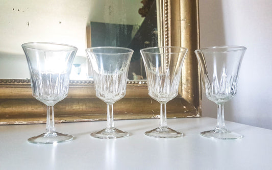 4 Verres Cristal d'Arques modèle Régence - violn.fr