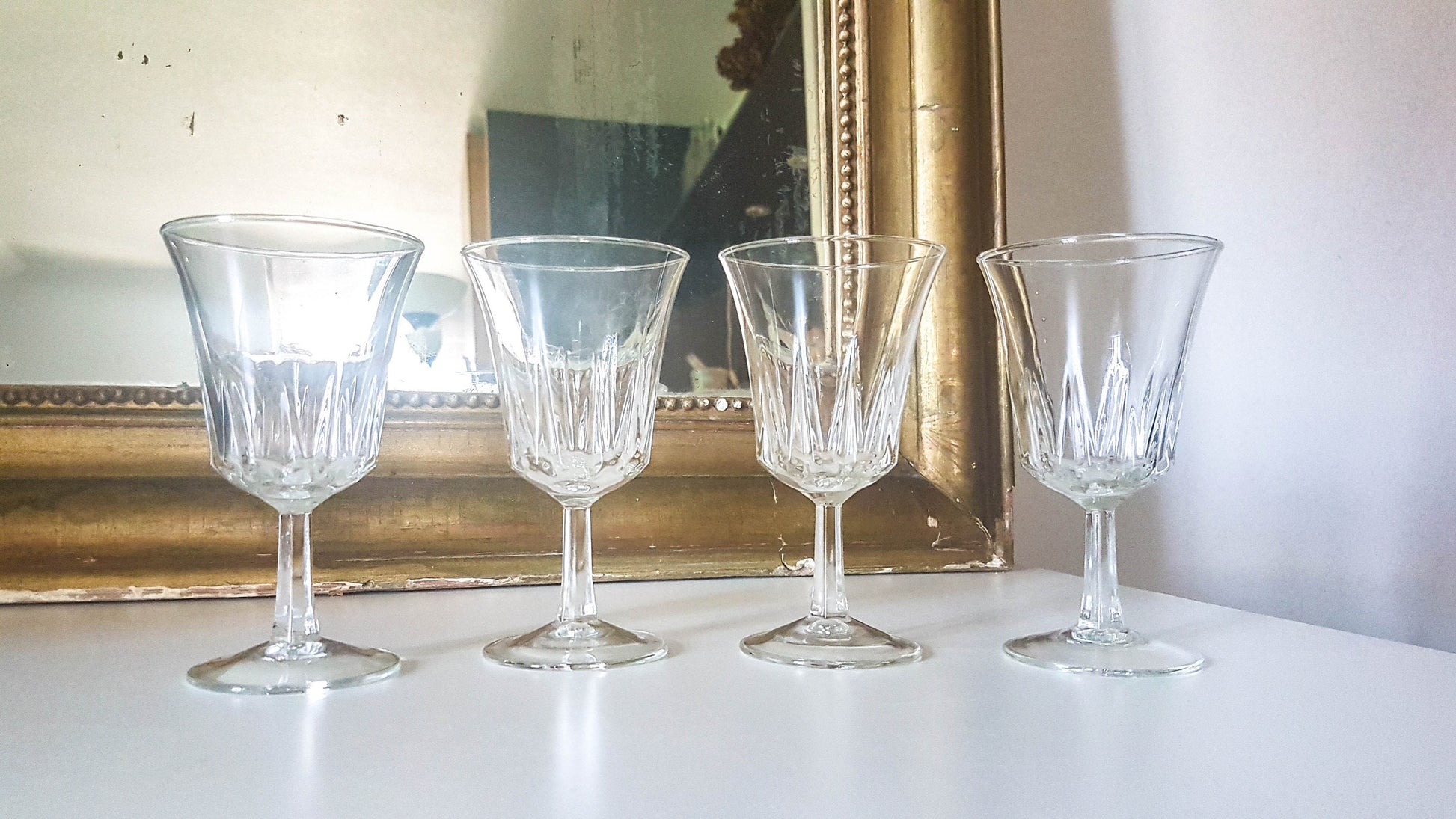 4 Verres Cristal d'Arques modèle Régence - violn.fr