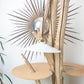 Suspension vintage abat jour opaline blanche, 1950