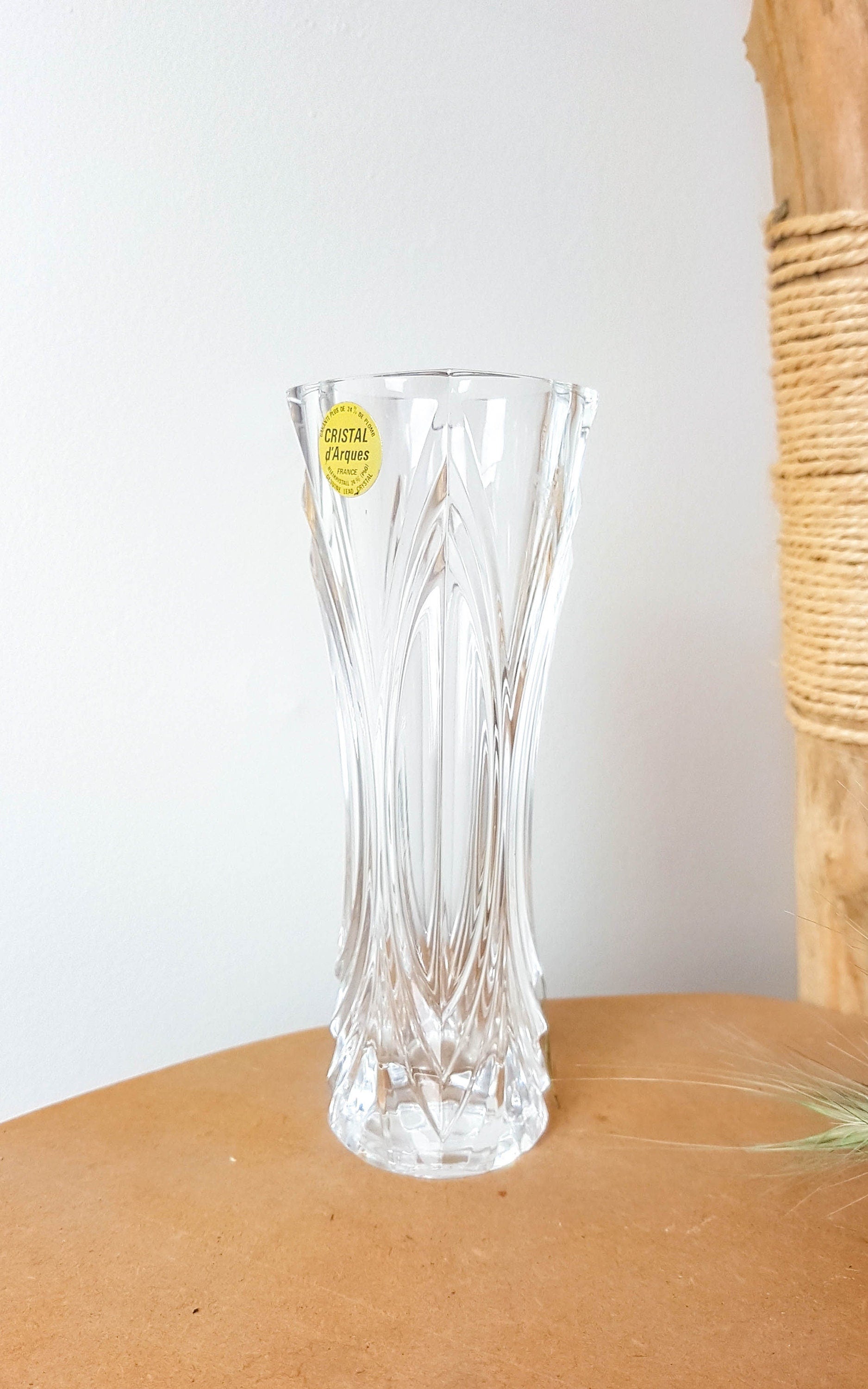 Vase Cristal d'Arques motif ciselés - violn.fr