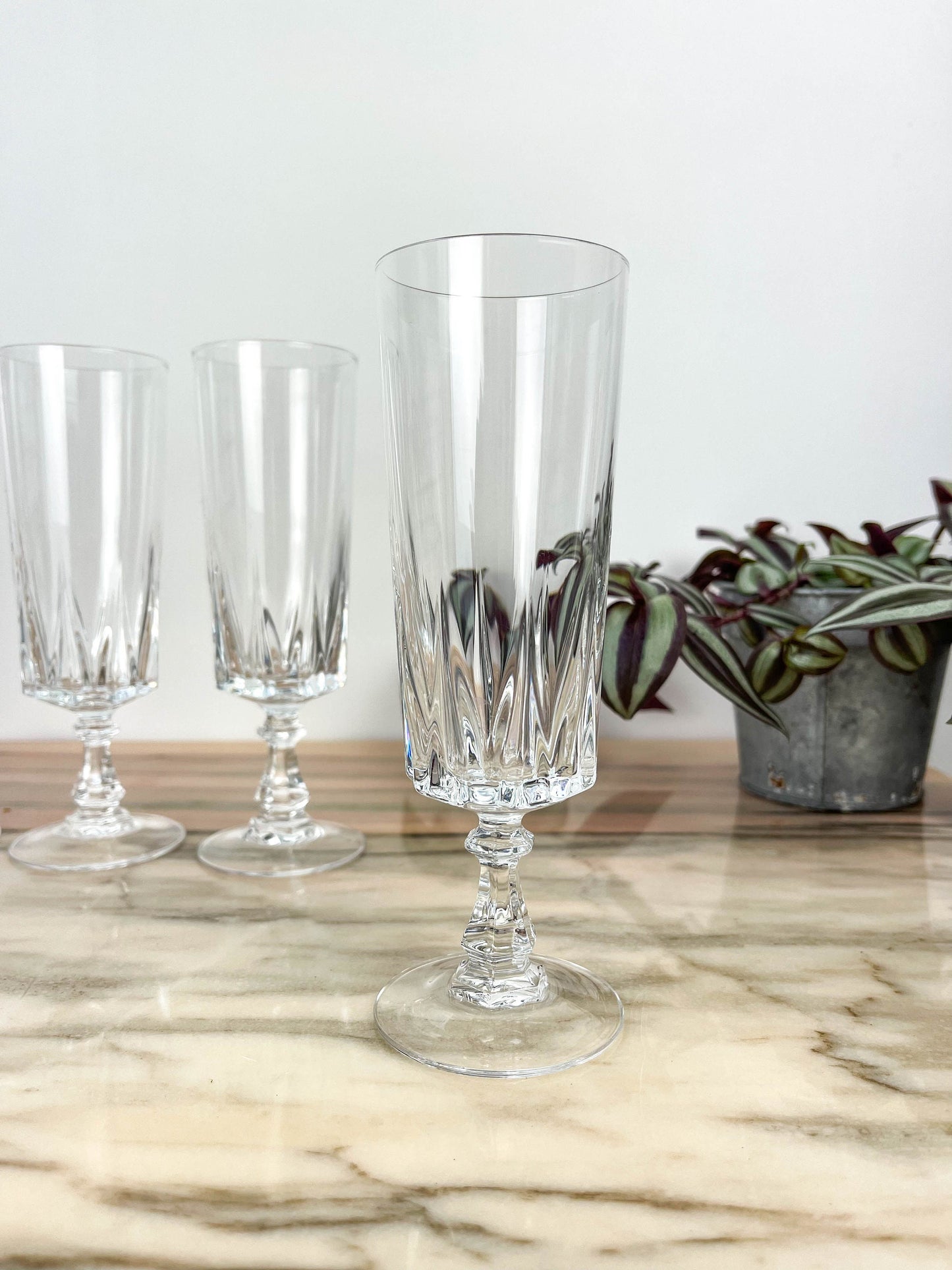 6 Flûtes à champagne Cristal D'Arques modèle Louvre - violn.fr