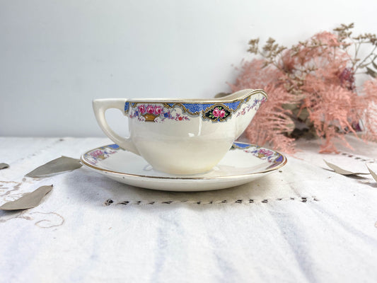 DIGOIN porcelain sauce boat, 1950