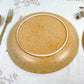 2 Assiettes à fondue en céramique ambre Made in France 1970