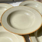 5 Assiettes creuses en grès beige Tulowice Poland 1970 - violn.fr