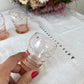 8 Verres rose à liqueur cannelés style Art déco - violn.fr